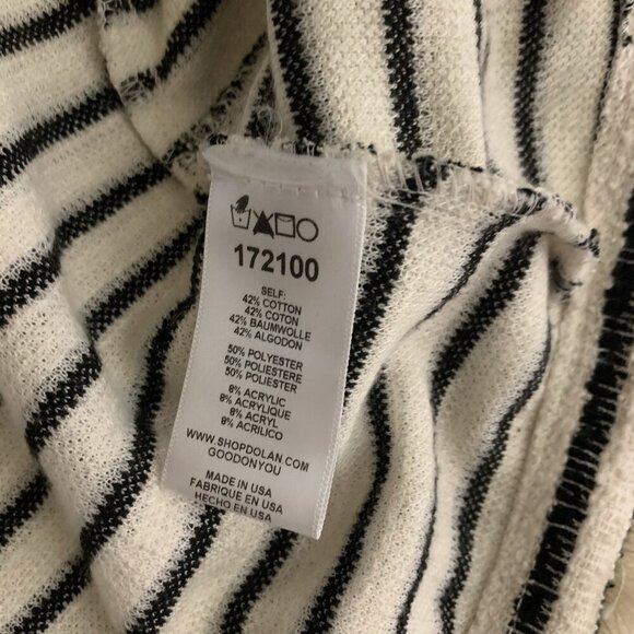 Dolan Striped Fringe Open Jacket Boucle Textured Blazer Small - Picture 4 of 4